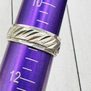 925 diamond etched men’s bands ring (353)
